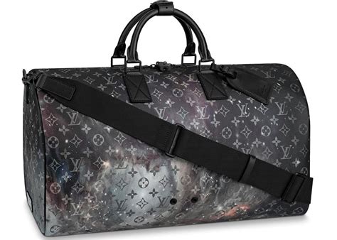 Louis Vuitton Keepall Bandouliere Monogram Galaxy 50 Black